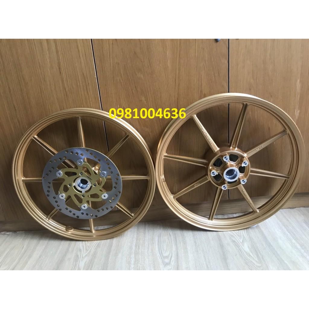 COMBO CẶP MÂM 8 CÂY ENKELCHO XE EXCITER 150 KÈM ĐĨA THẮNG TRƯỚC