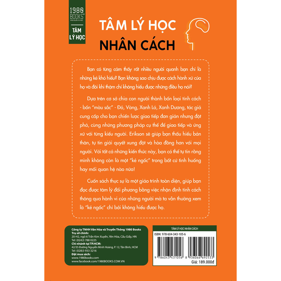 Tâm Lý Học Nhân Cách (Thuật Đọc Tâm Lý Đối Phương Qua Nhận Định Tính Cách)