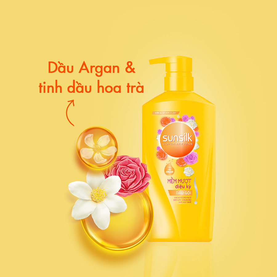 Dầu Gội 650Gr Sunsilk Mềm Mượt Diệu Kỳ Dành Cho Tóc Khô Xơ Tinh Dầu Argan Hiện Đại Giúp Tóc Ngát Hương & Mềm Mượt Gấp 5 Lần