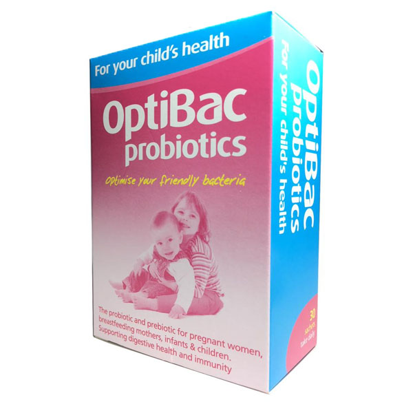 Thực phẩm  OptiBac Probiotics ‘For your child’s health’ Hộp Hồng  Dành cho bé