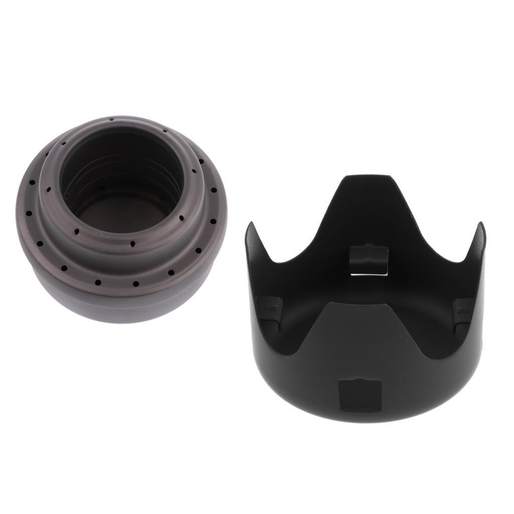 Titanium Alcohol Stove and Stand Spirit Burner Base Holder Bracket Windshield For Camping Picnic