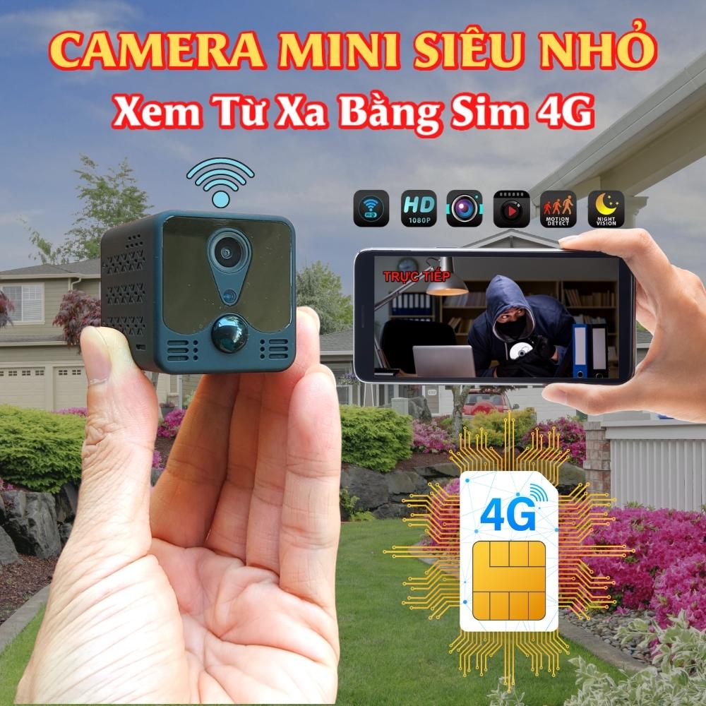 Camera mini siêu nhỏ X7D dùng sim 4G xem từ xa