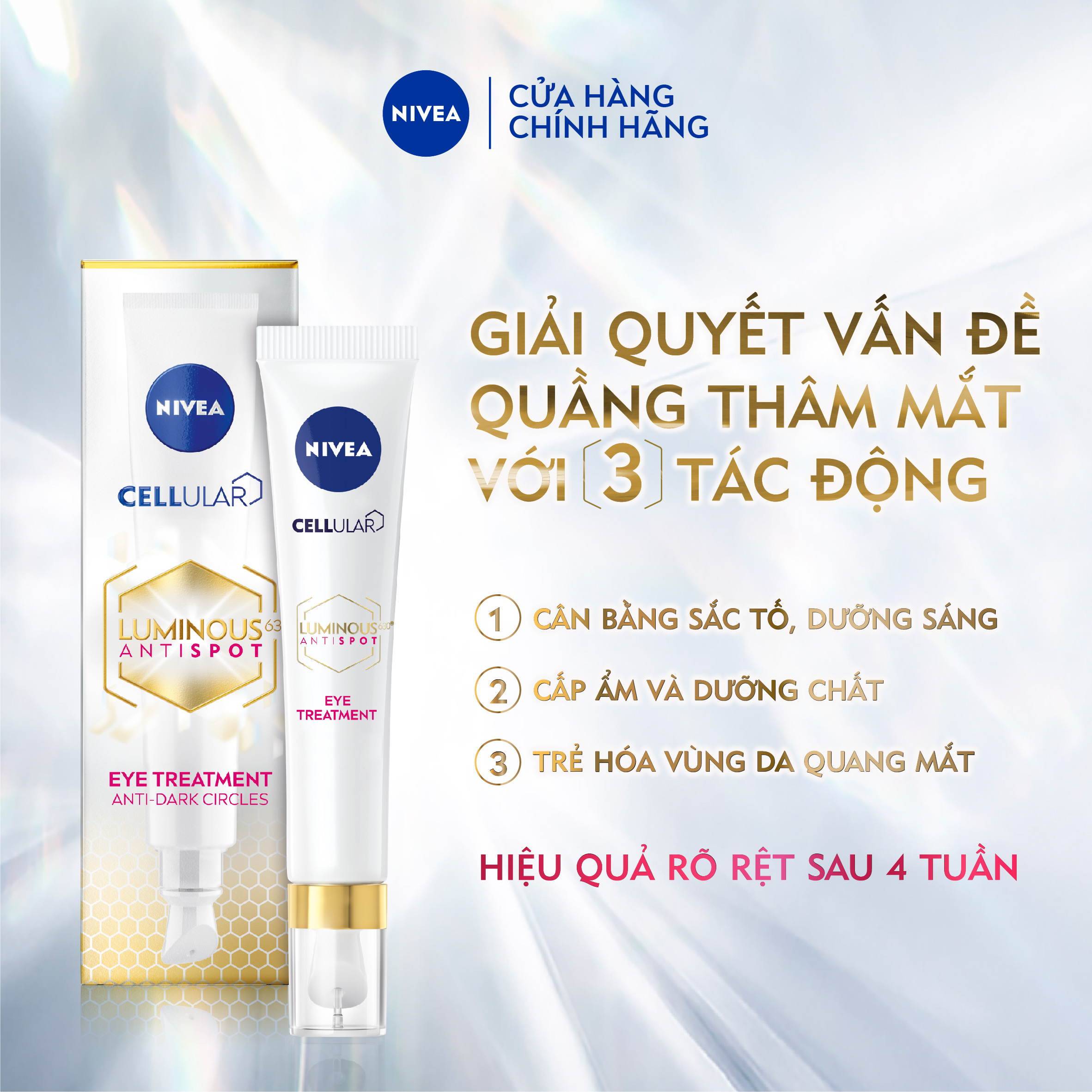 Kem Mắt NIVEA LUMINOUS 630 Giúp Trẻ Hóa | Làm Mờ Quầng Thâm Chuyên Sâu (15 ml) - 94136