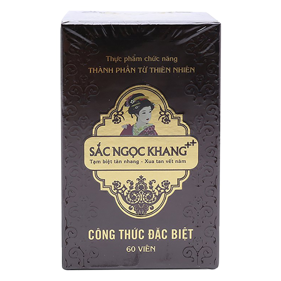 Viên Uống Sắc Ngọc Khang ++ chống lão hóa da, giảm nám, tàn nhang cao cấp (Hộp 60 Viên)