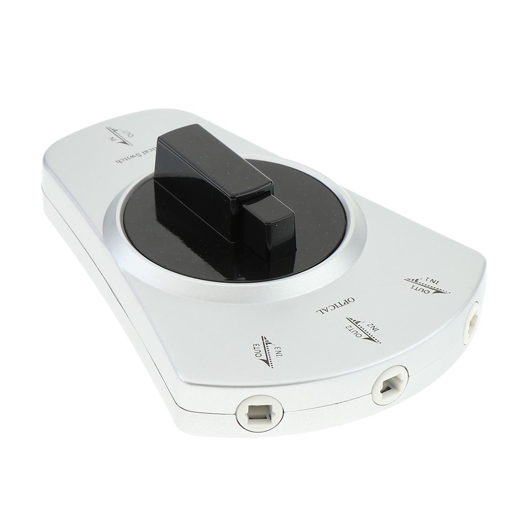 Digital Optical Audio 3 Way Selector Switcher Splitter Hub