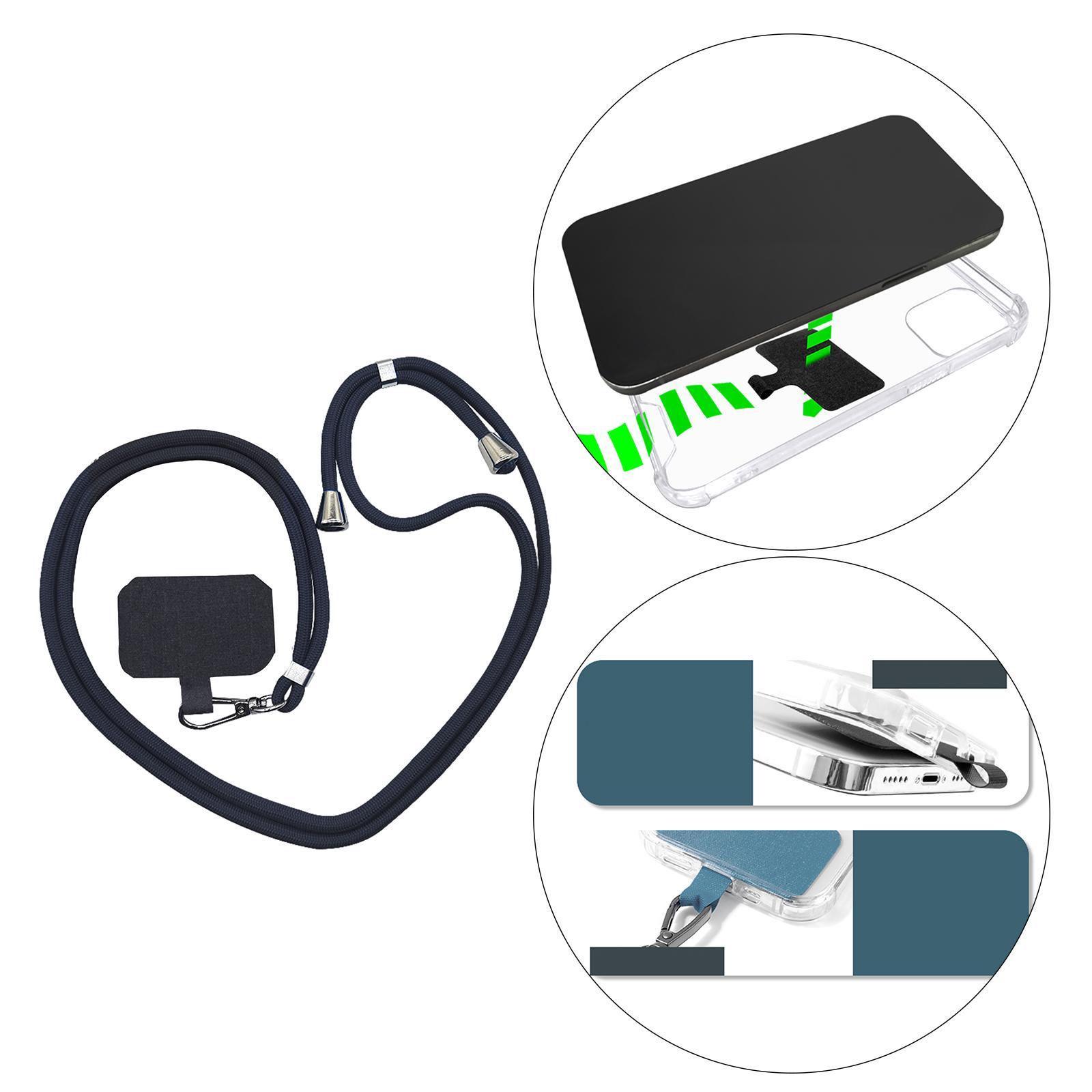 2x Detachable Adjustable Mobile Phone Lanyards Neck Straps White