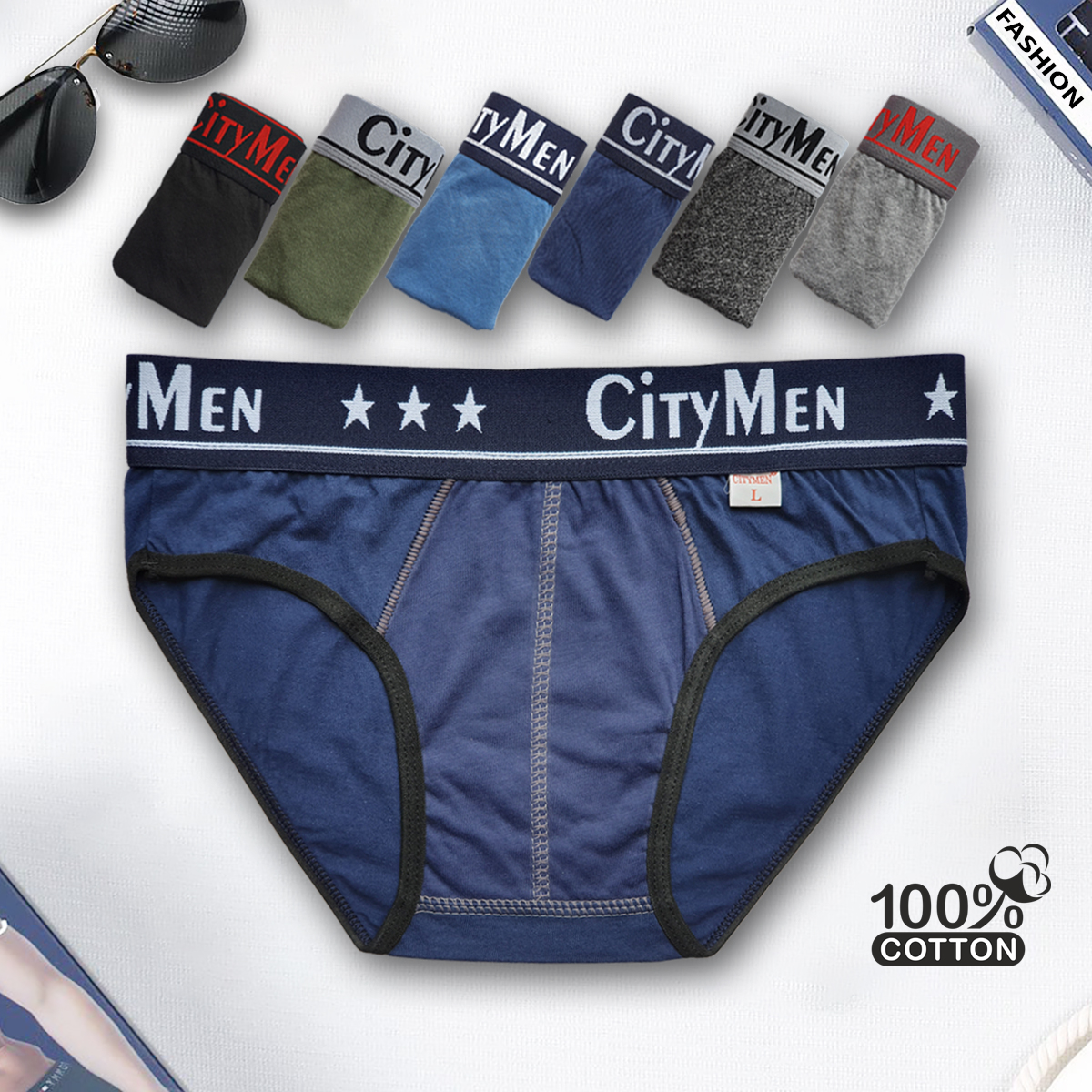 Combo 10 Quần Lót Nam vải cotton 2 chiều co giãn lưng CITYMEN, màu ngẫu nhiên, đồ lót - LMTK-CTM2C