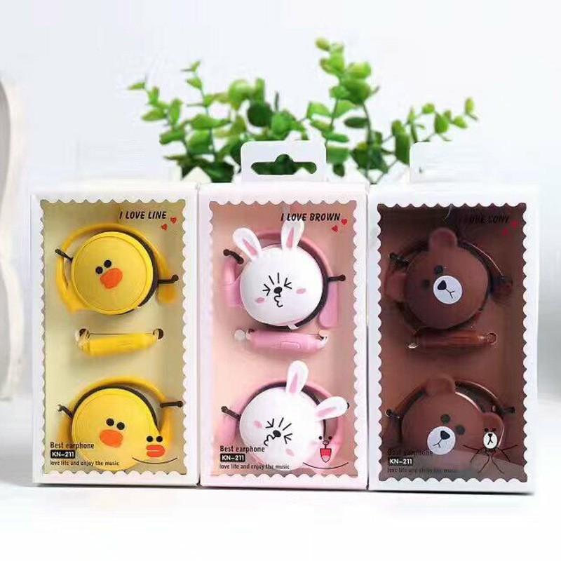 Tai nghe hoạt hình dễ thương, tai nghe gấu, totoro, thỏ kute