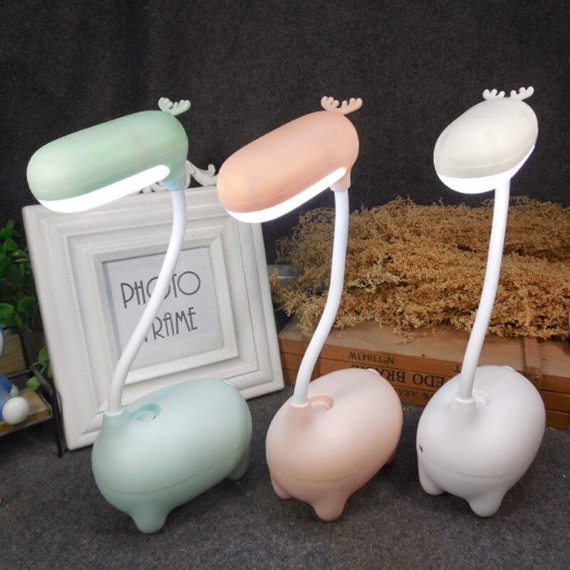 LED Night Light Eye-Caring Table Lamp Desk Lamp with USB Charging Port Reading