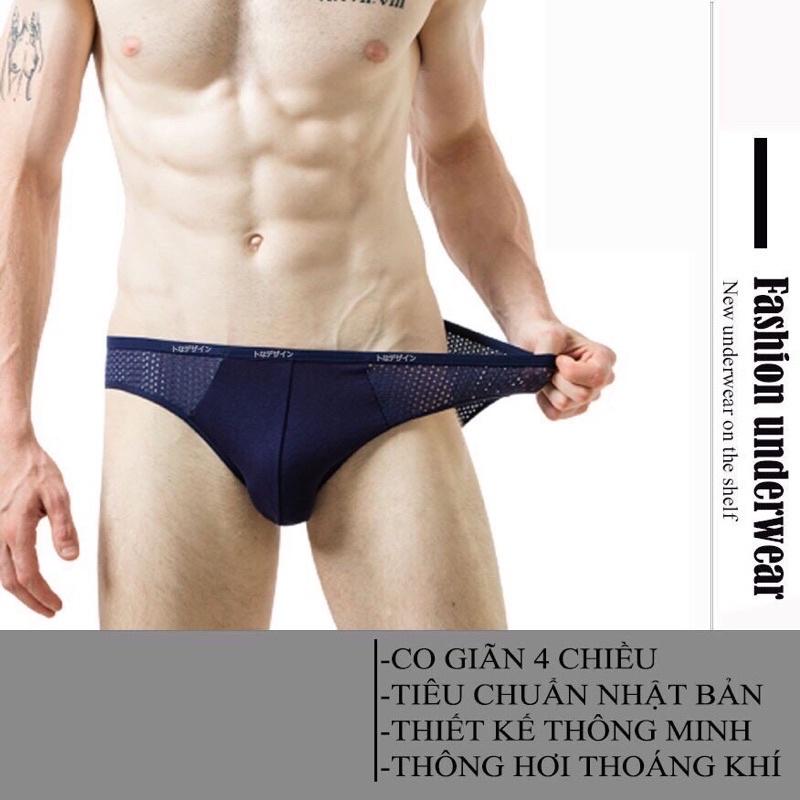 Hộp 5 Quần Lót Nam Chéo Thông Hơi Xuất Nhật