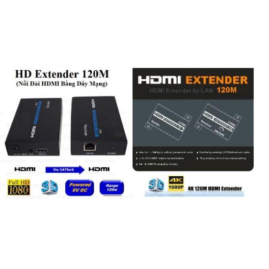 Bộ nối dài HDMI bằng dây LAN 120m (HD EXTENDER 120M)