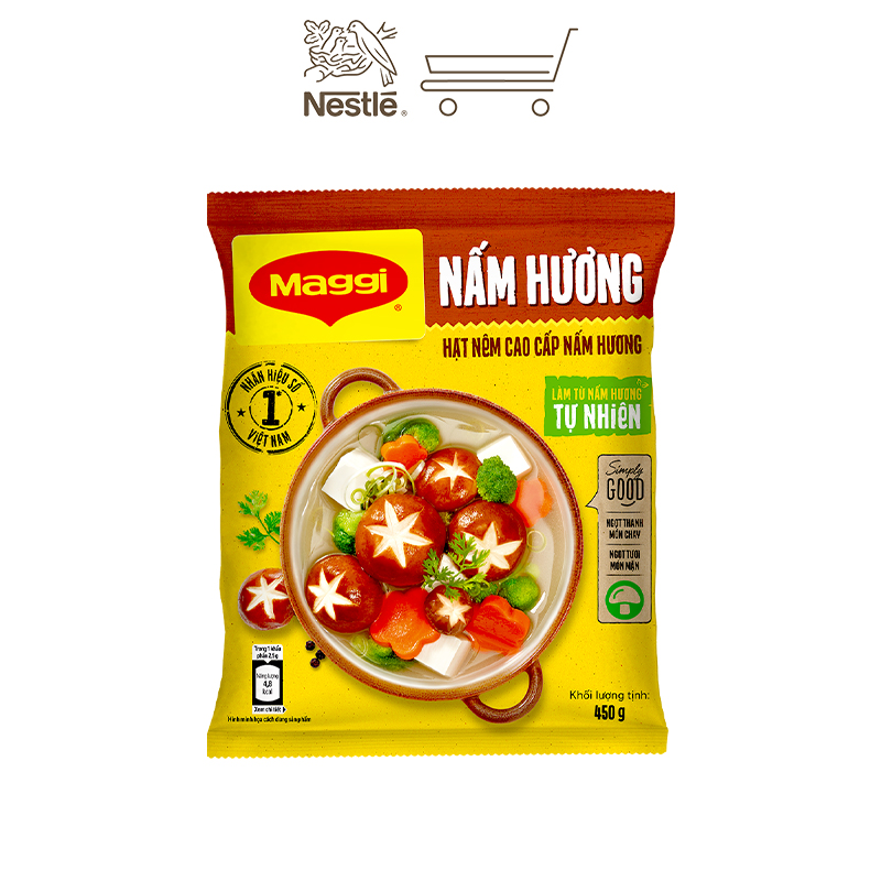 Combo 2 bịch hạt nêm nấm hương Maggi 450g