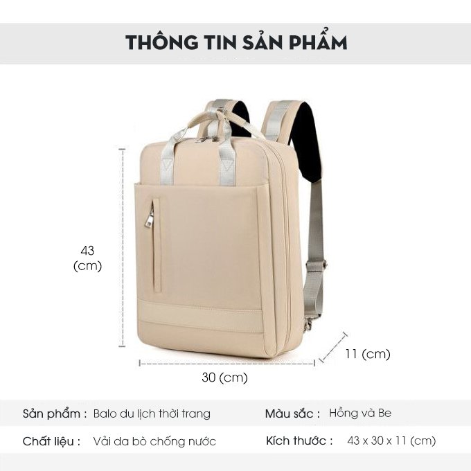 Balo laptop nữ công sở đi làm cao cấp, thiết kế đẹp, chất lượng cao cấp, sản phẩm chính hãng Gu Bag