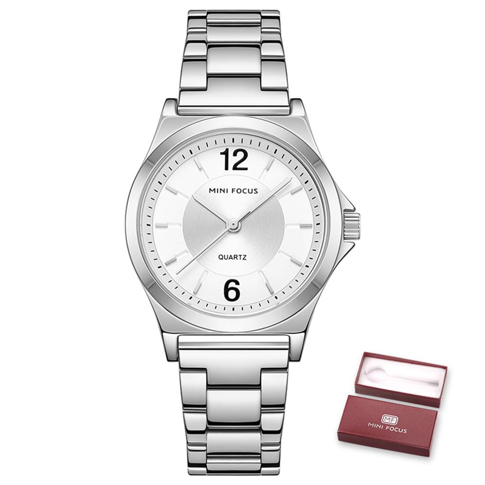 Đồng hồ thời trang dành cho nữ với dây đeo bằng thép chắc chắn MINI FOCUS Women Quartz chống thấm nước 3ATM