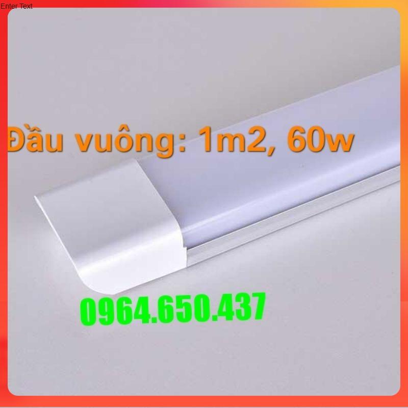 Đèn Tuýt Led Bán Nguyệt 1.2m => Công suất 60w của Đèn 1.2m đầu vuông cao cấp