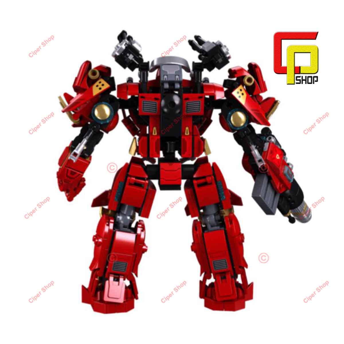 Mô hình lắp ráp M38-B1181 Robot The lone Hulk - Figure Robot The lone Hulk Sluban