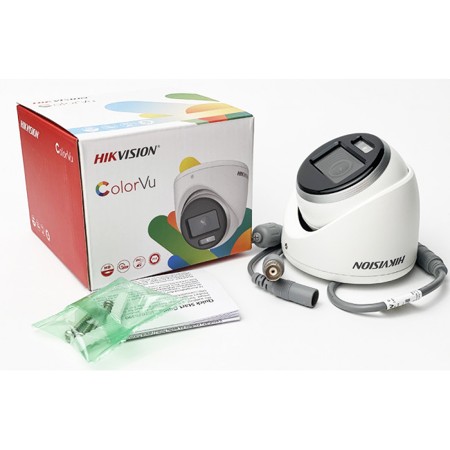 Camera analog TVI colorVu Hikvision DS-2CE70DF3T-MFS 2MP, tích hợp mic thu âm, có màu ban đêm - Hàng chính hãng