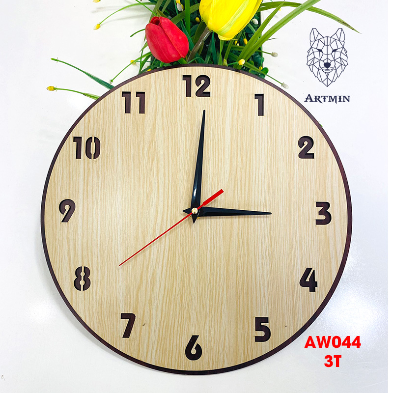 AW044 - Đồng Hồ Gỗ Decor Cực Xinh – Đồng Hồ Treo Tường Trang Trí Năm 2023