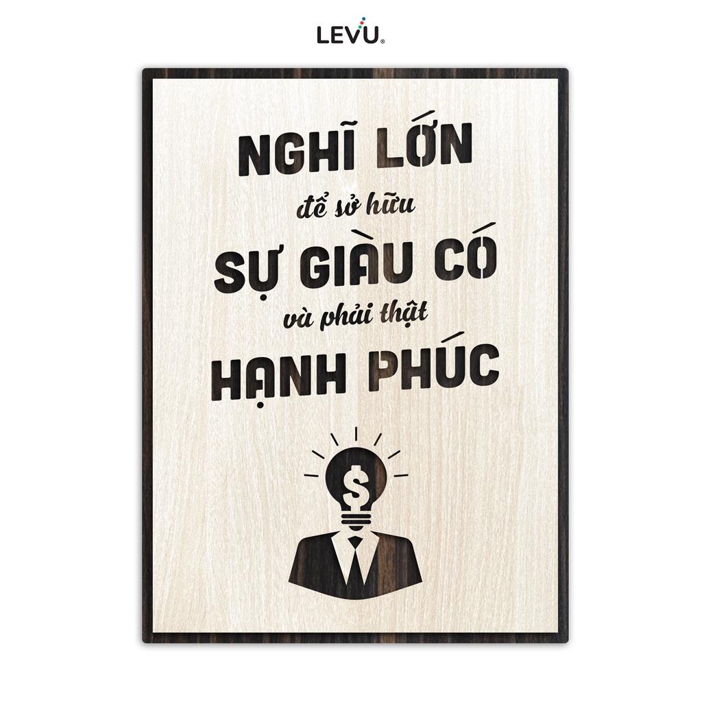 Tranh treo tường slogan khẩu hiệu thúc đẩy tư duy nghĩ lớn LEVU LV129