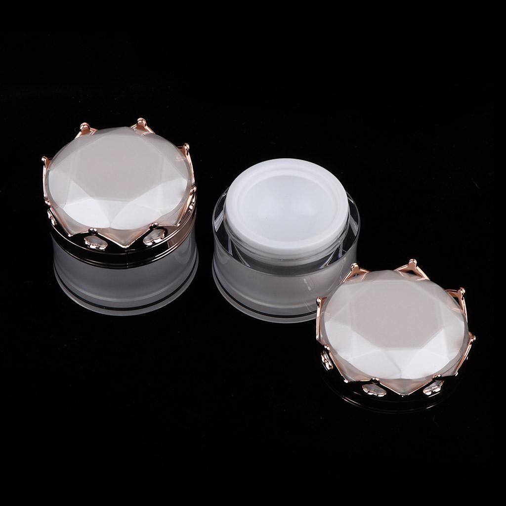 2 Pcs 5g Cosmetic Empty Jar Eyeshadow Makeup Face Cream Lip Balm Containers