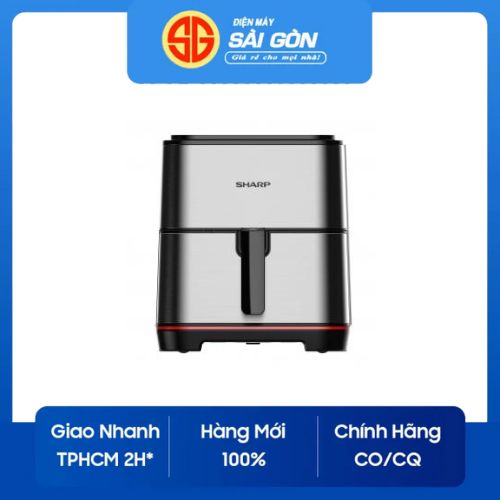Nồi Chiên Không Dầu Sharp 5 lít KF-AF50EV-ST-Hàng chính hãng
