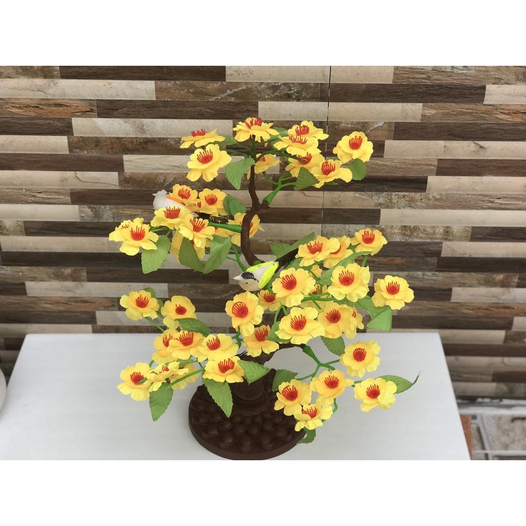 CÂY MAI ĐÀO GIẢ ĐỂ BÀN CỰC XINH - CAO 32CM