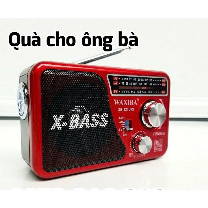Đài USB THẺ NHỚ NGHE NHẠC DAICAT DC-521URT RADIO AMFMSW LOA TO X-BASS CÓ ĐÈN PIN LED GIAO MÀU NGẪU NHIÊN Kèm Dây Sạc 1 PIN Loa Siêu Lớn Đa Năng Sang Trọng Chất Lượng Tốt Mẫu Mới Nhất Đài Phát Thanh Quà Tặng Cho Người Thân Yêu Cao Tuổi HÀNG CHÍNH HÃNG