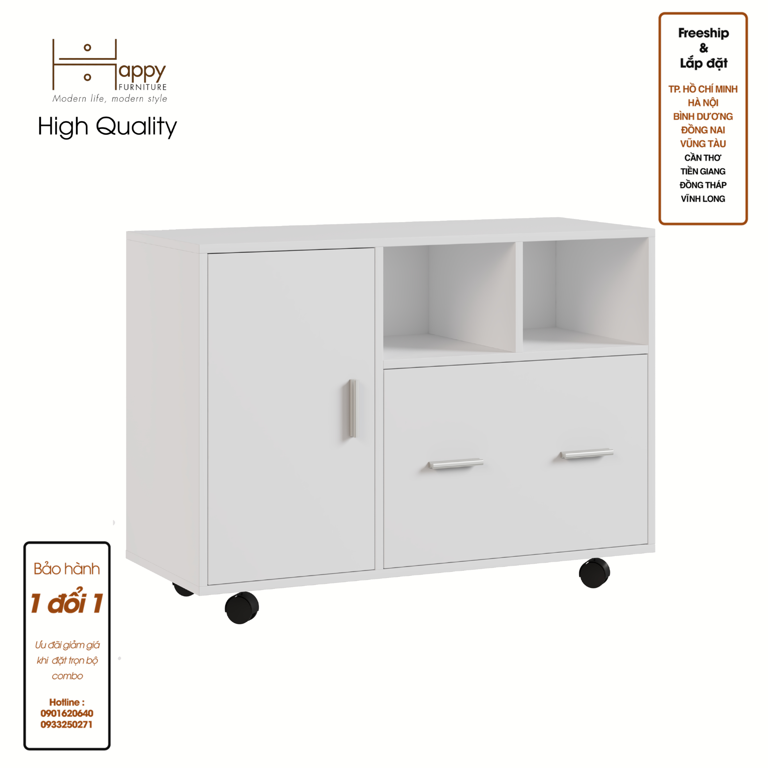 [Happy Home Furniture] COMFEE, Tủ đựng hồ sơ 2 cửa mở ,  100cm x 40cm x 66cm ( DxRxC), THK_019