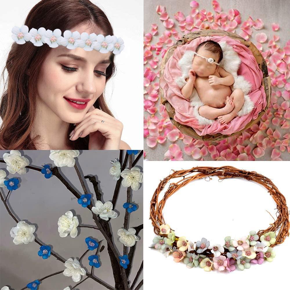 Bộ 100 Đầu Hoa, Mini Nhân Tạo Nhiều Màu Đầu Hoa Cúc, Hoa Giả Thủ Công Cho DIY Trang Trí Đám Cưới