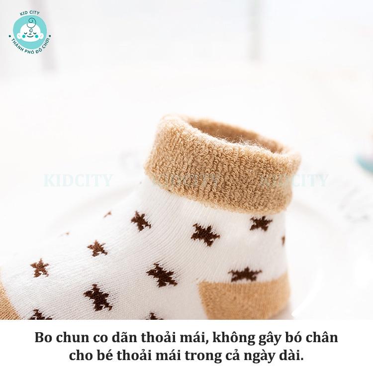 Set 5 Đôi Tất Cho Bé - Tất Trẻ Em Chất Cotton Họa Tiết Đáng Yêu