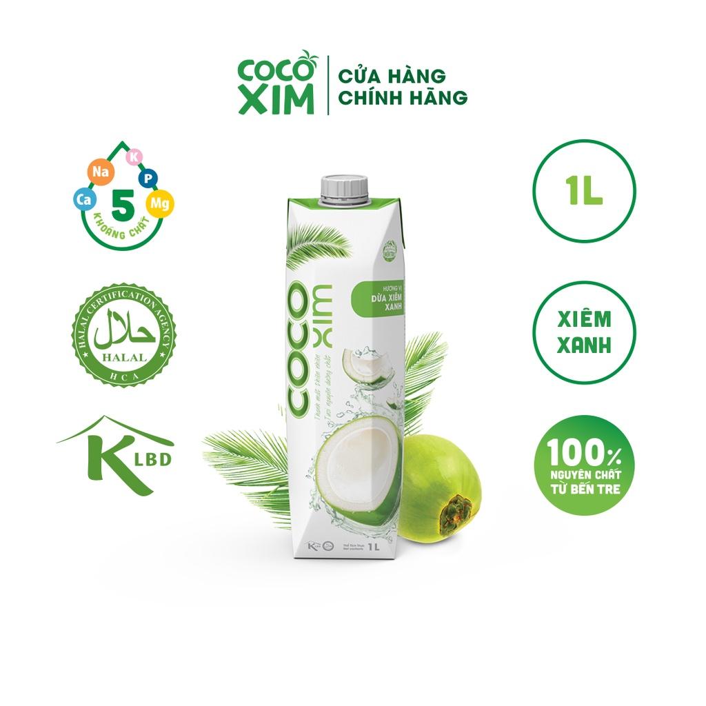 COMBO 2 Hộp Nước dừa đóng hộp Cocoxim Xanh dung tích 1000ml/Hộp
