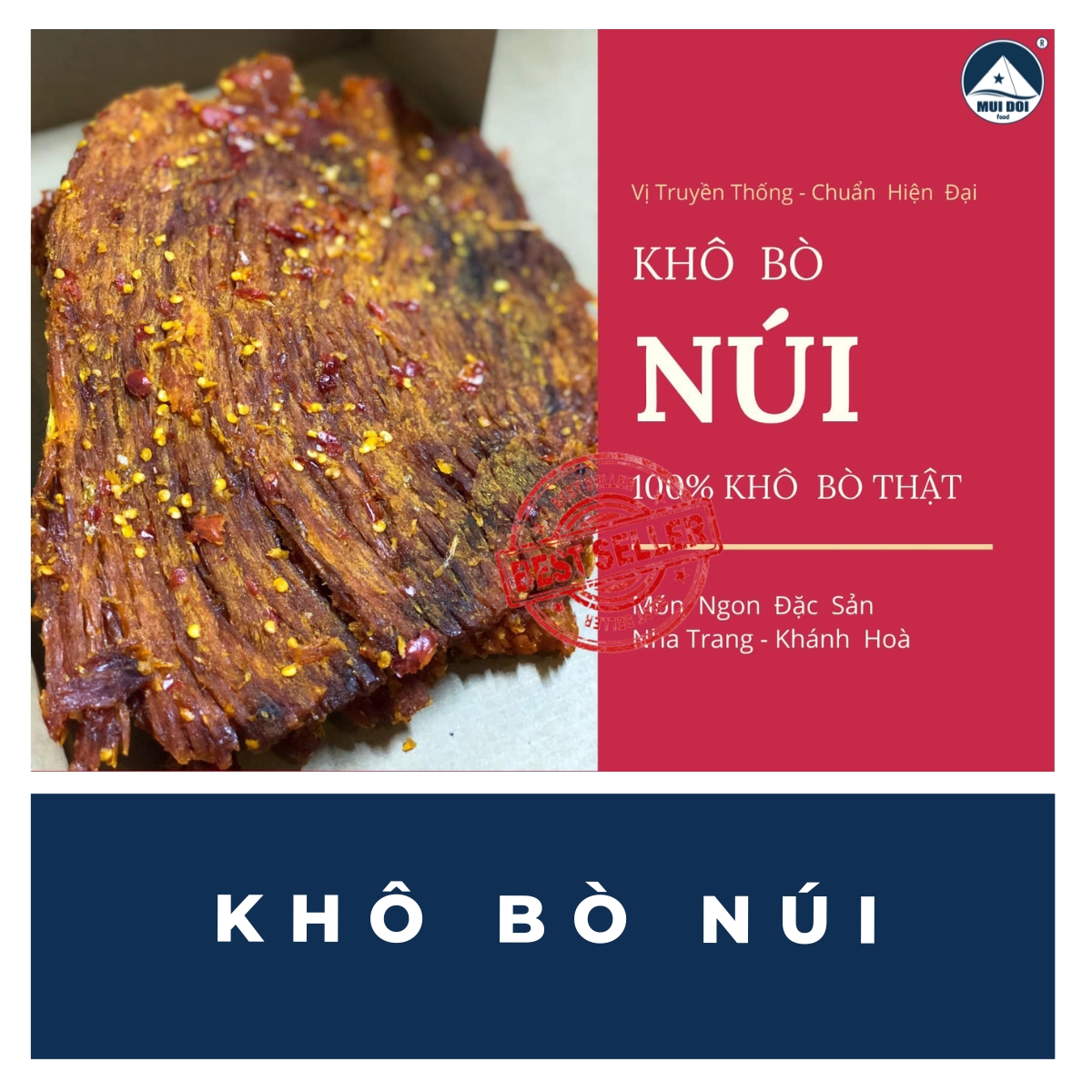 Khô bò NÚI - Đặc Sản Khánh Hòa - 110g