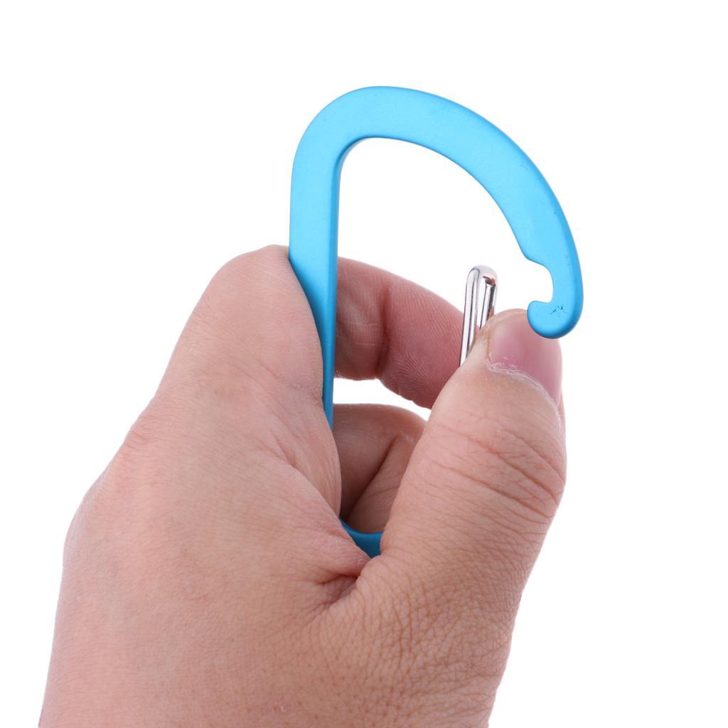 2Pcs Aluminum Alloy Carabiner, D Shape for Hanging Water Bottle,