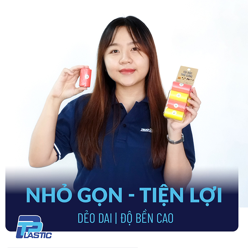 Túi PP Nhựa - Túi Rác Cho Thú Cưng TP Plastic, 15 Cái/Cuộn