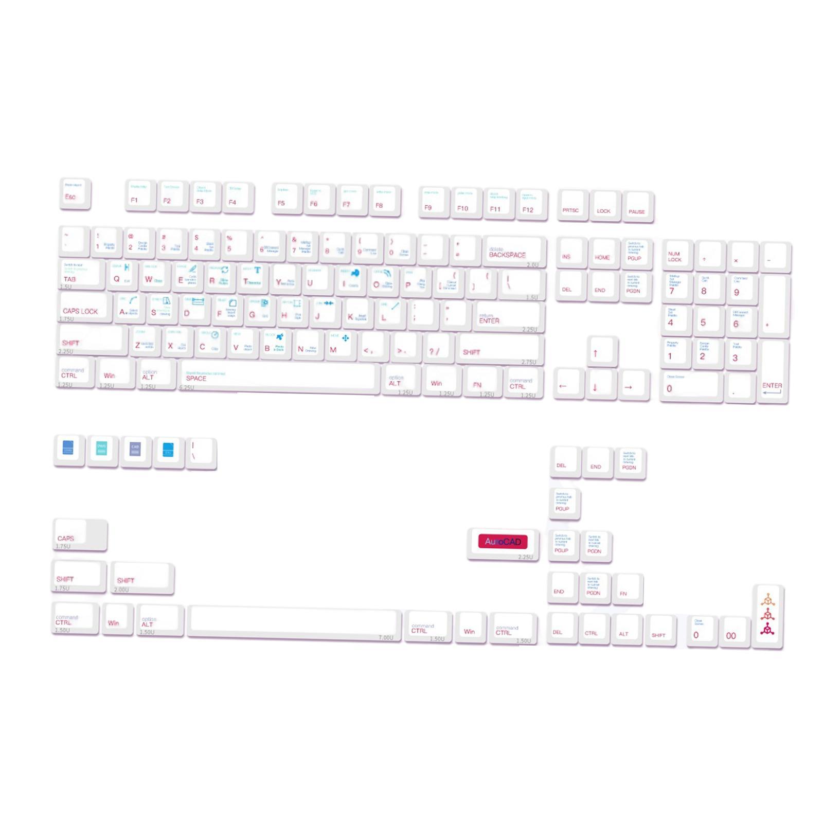 Keycaps Exquisite 136 Keys Dye Sublimation for CHERRY Switch Spare Parts,