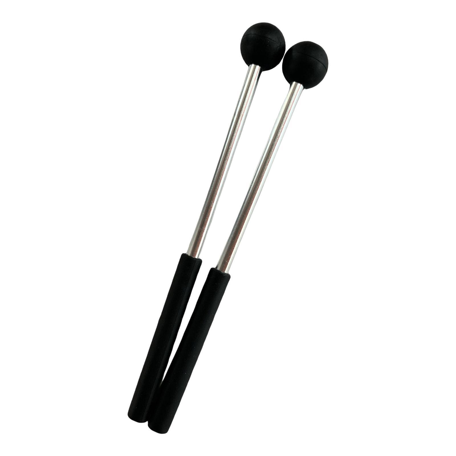 2Pcs Percussion Drumsticks 8.6" Aluminum Rod for Yoga Glockenspiel Xylophone