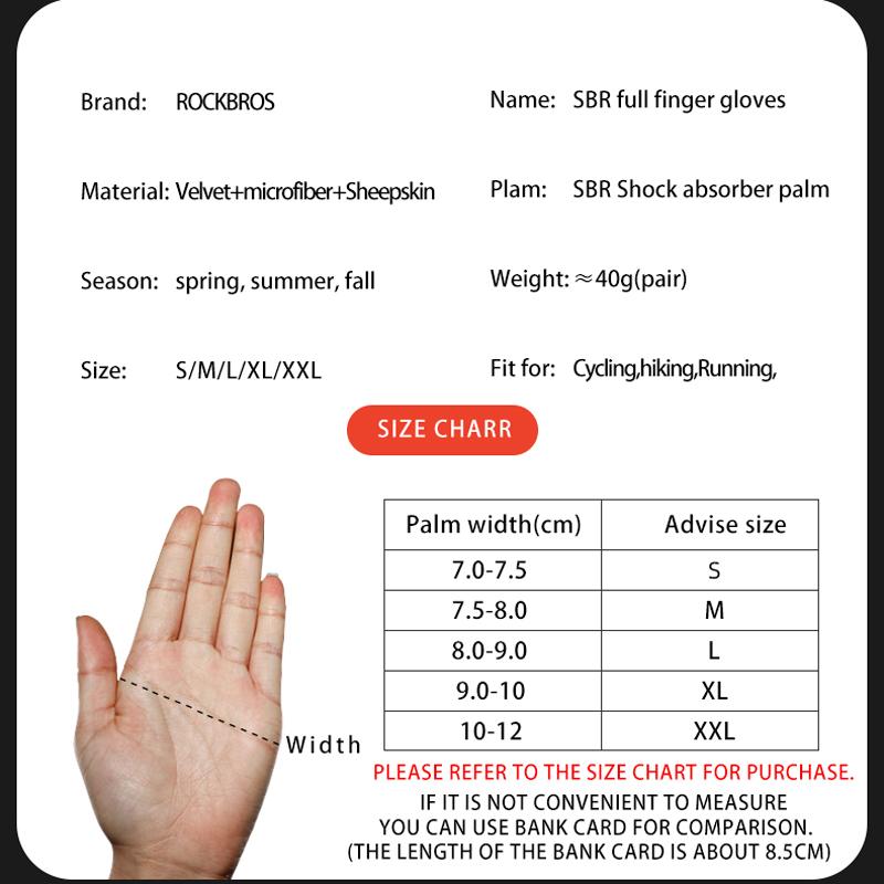 ROCKBROS Mùa Đông Găng Tay Xe Đạp Găng Tay Xe Đạp Chống Gió Nhiệt Ấm Trang Găng Tay Găng Tay Xe Máy Trượt Tuyết Găng Găng Tay
