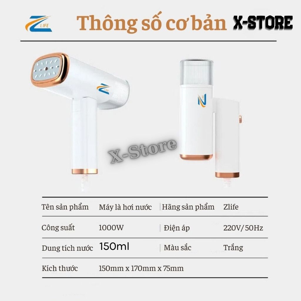 Bàn ủi hơi nước cầm tay Zlife nhập chính hiệu, Bàn là hơi nước cầm tay mini công suất 1000w là thẳng mọi loại vải, máy ủi hơi nước cầm tay làm nóng nhanh dễ dàng sử dụng gấp gọn vali du lịch