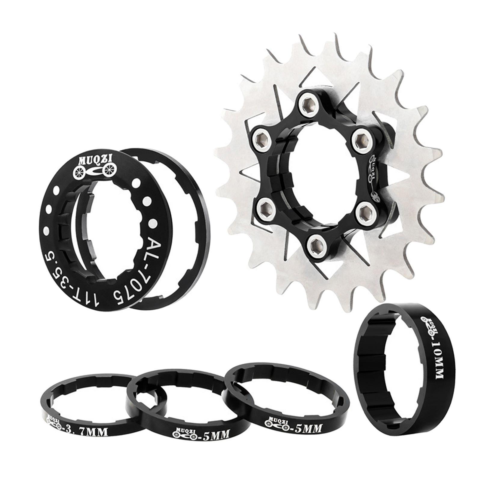 Single Speed Cassette Set Sprocket Bike Adapter Hub Refit Parts