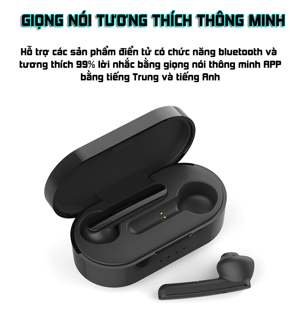 Tai nghe bluetooth True Wireless không dây phiên bản quốc tế PKCB PF1012 146 - Hàng chính hãng