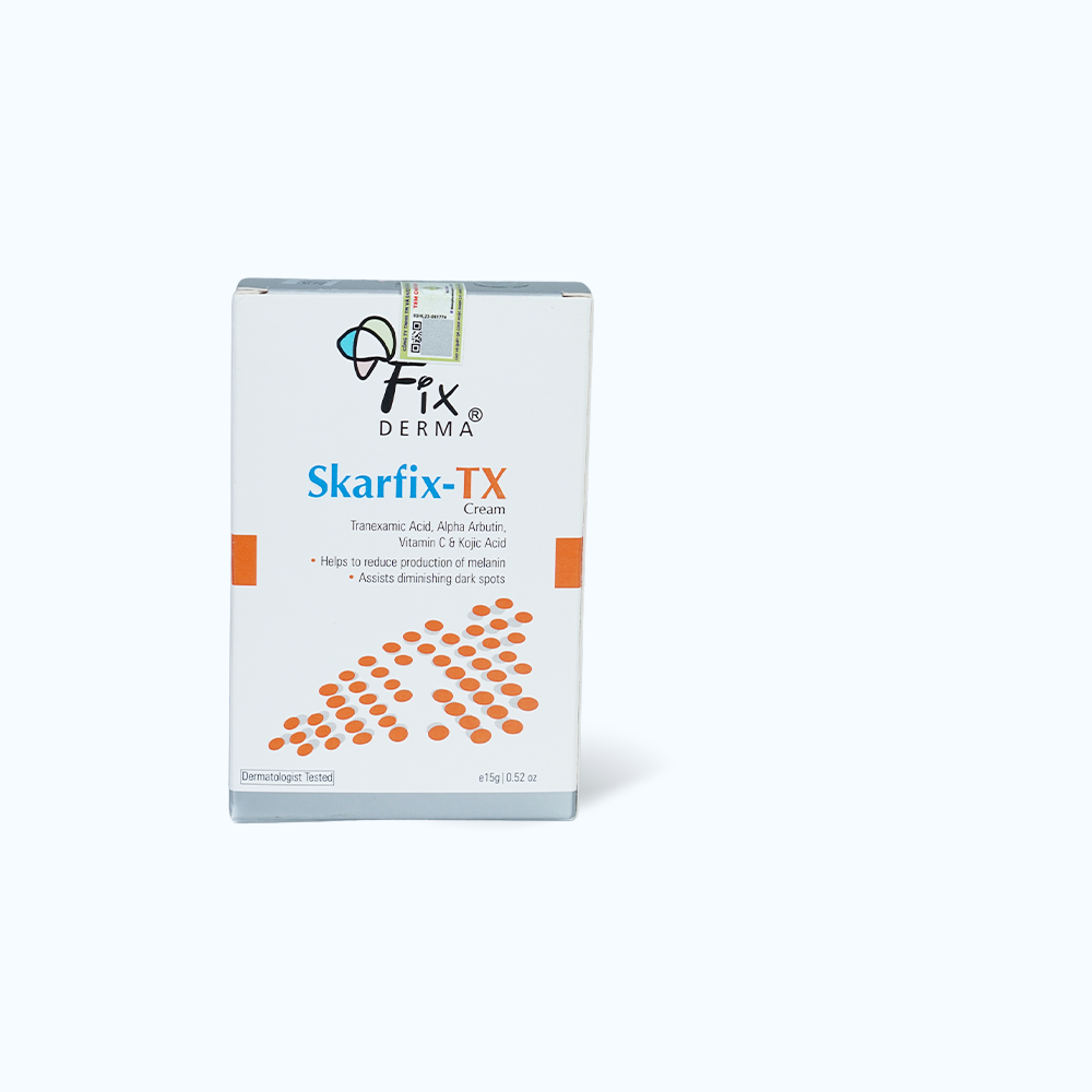 Kem dưỡng FIXDERMA Skarfix-TX giúp làm mờ vết thâm, đốm đen, giúp da sáng mịn, đều màu (Tuýp 15g)