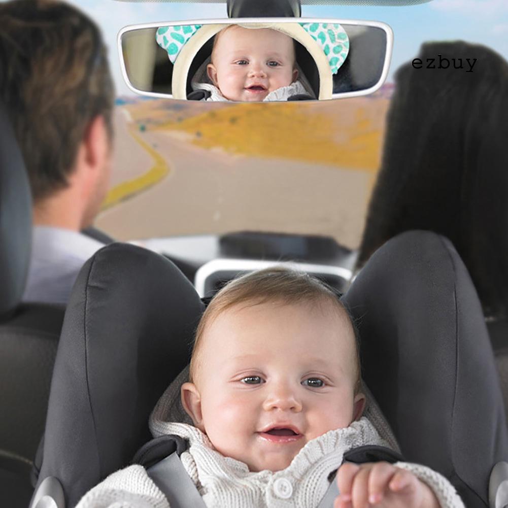Gương chiếu hậu gắn ghế ngồi xe hơi kiểu hoạt hình động vật dễ thương cho bé
