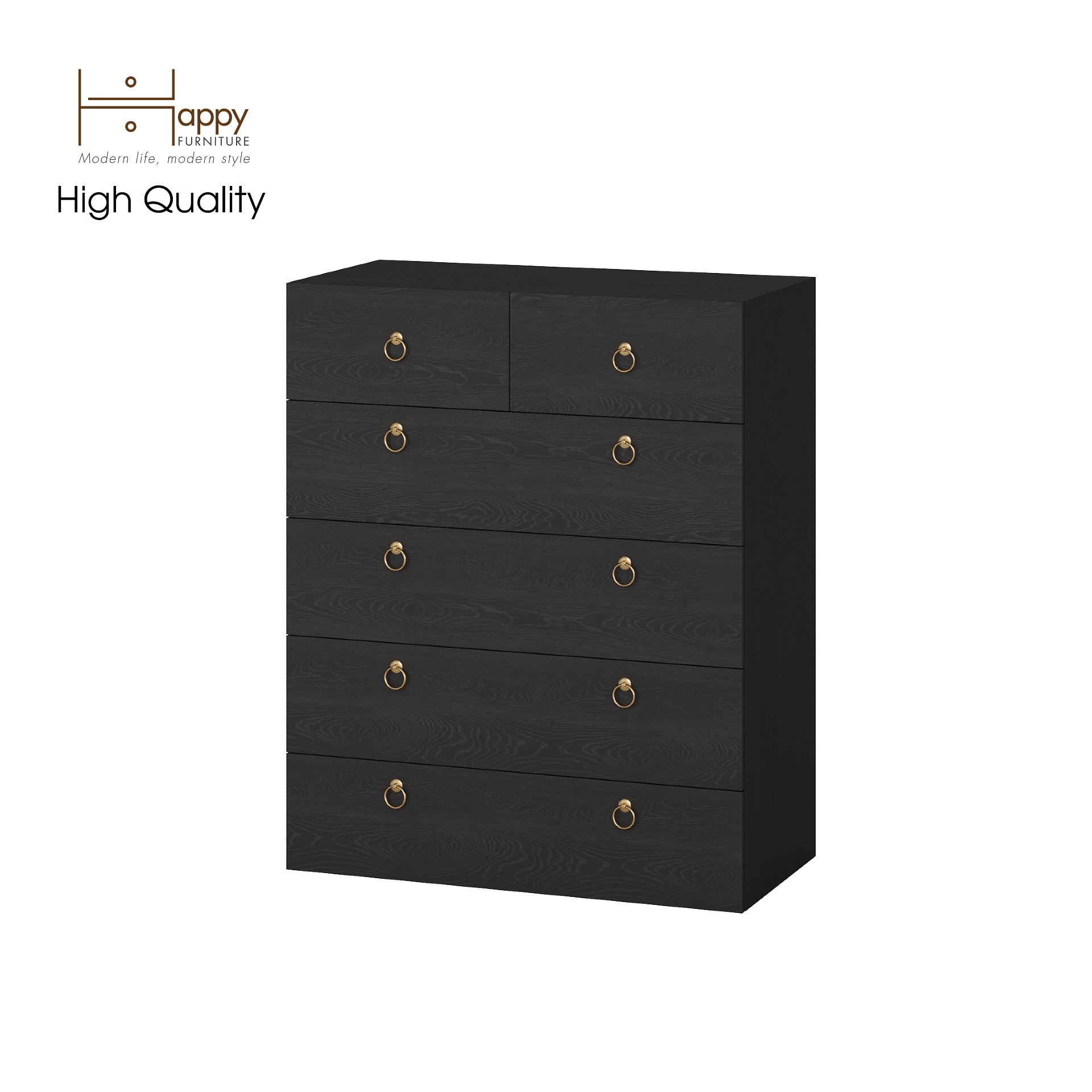 [Happy Home Furniture] WESLEY, Tủ đựng đồ - 6 hộc kéo ,  90cm x 45cm x 110cm ( DxRxC), THK_050