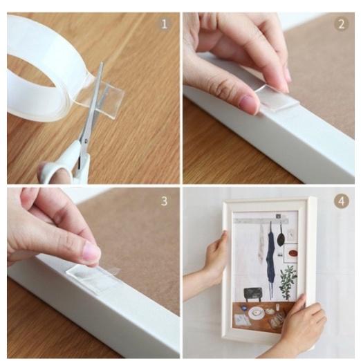 Băng Dính 2 Mặt Siêu Chắc Dài 3m - 5m