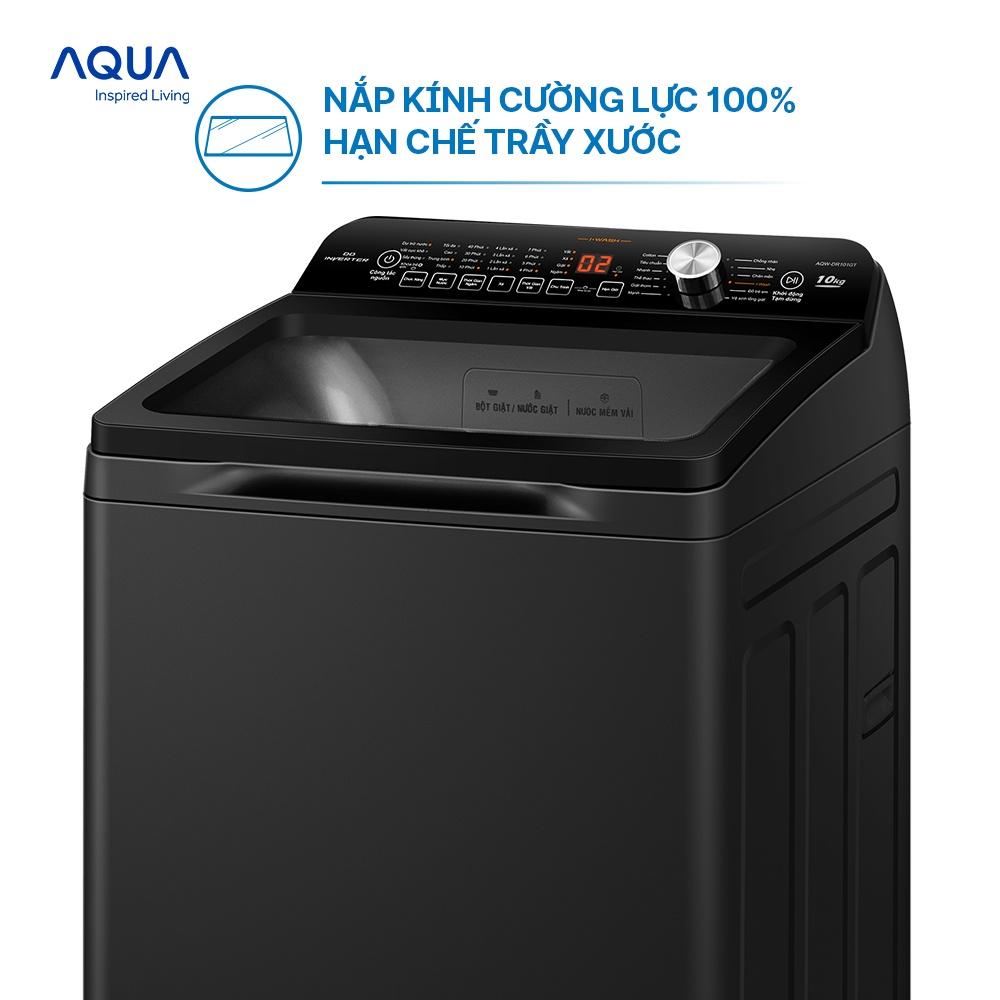 Máy giặt cửa trên Aqua 10kg AQW-FR101GT.BK - Hàng chính hãng - Chỉ giao HCM, Hà Nội, Đà Nẵng, Hải Phòng, Bình Dương, Đồng Nai, Cần Thơ