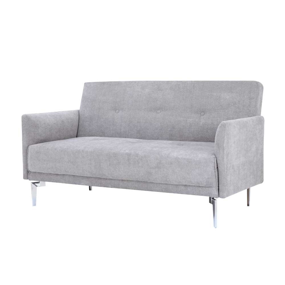 Ghế sofa đôi KURT khung gỗ chân thép bền chắc, đệm bọc vải cao cấp màu xám | Index Living Mall - Phân phối độc quyền tại Việt Nam