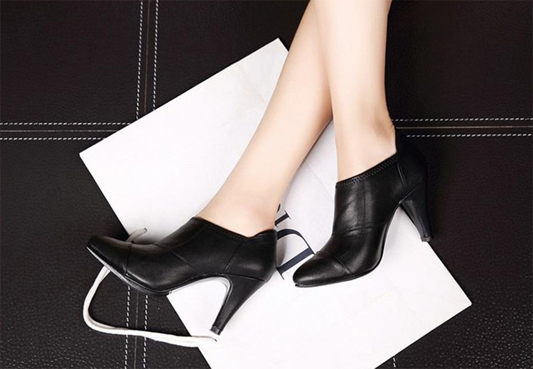 Giày Boots Cổ Ngắn 1990A - Đen