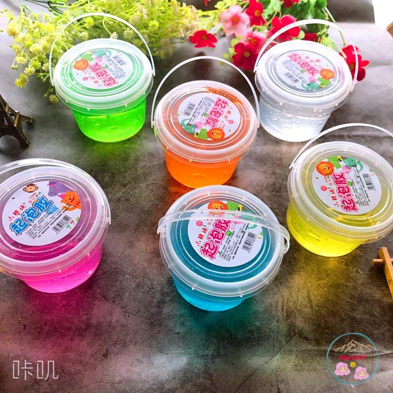 1 XÔ 500ML Slime TRONG BASIC 9 màu cực đẹp Đồ chơi hũ slam chất nhờn ma quái squishy