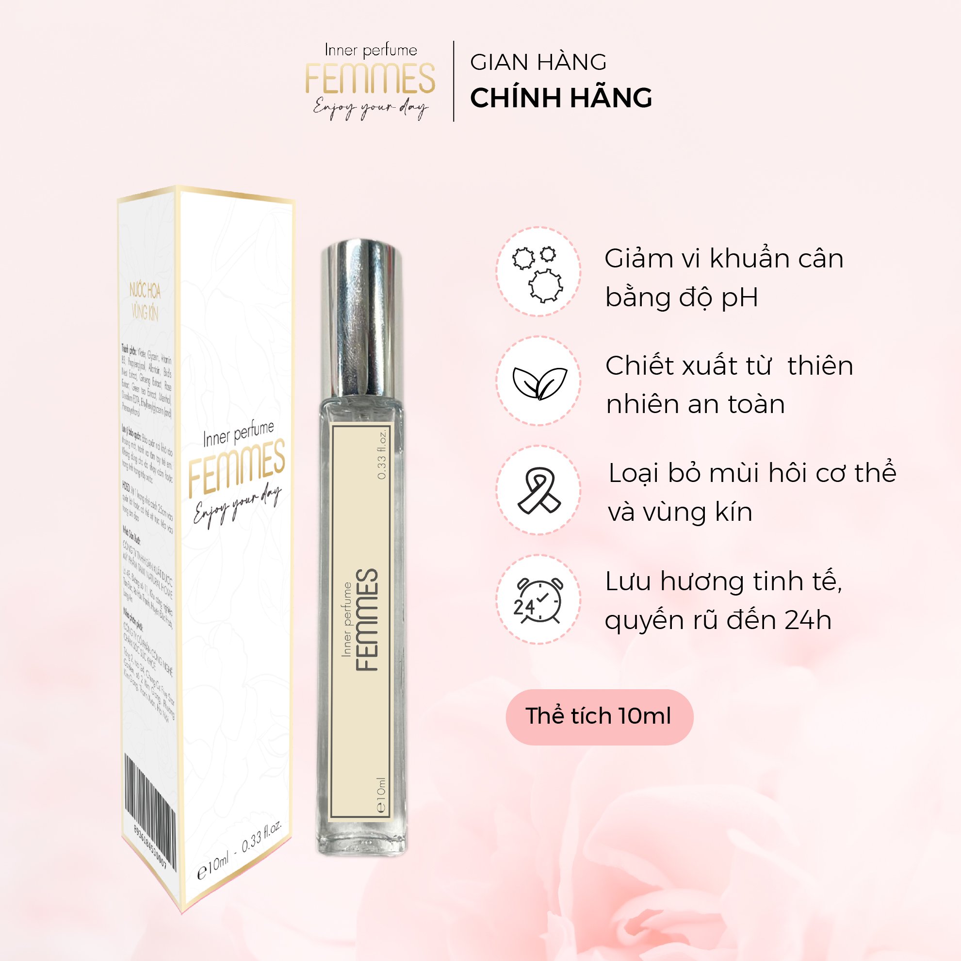 Nước hoa cô bé Femmes cao cấp mùi thơm quyến rũ sexy độ lưu hương tốt dung tích 10ml