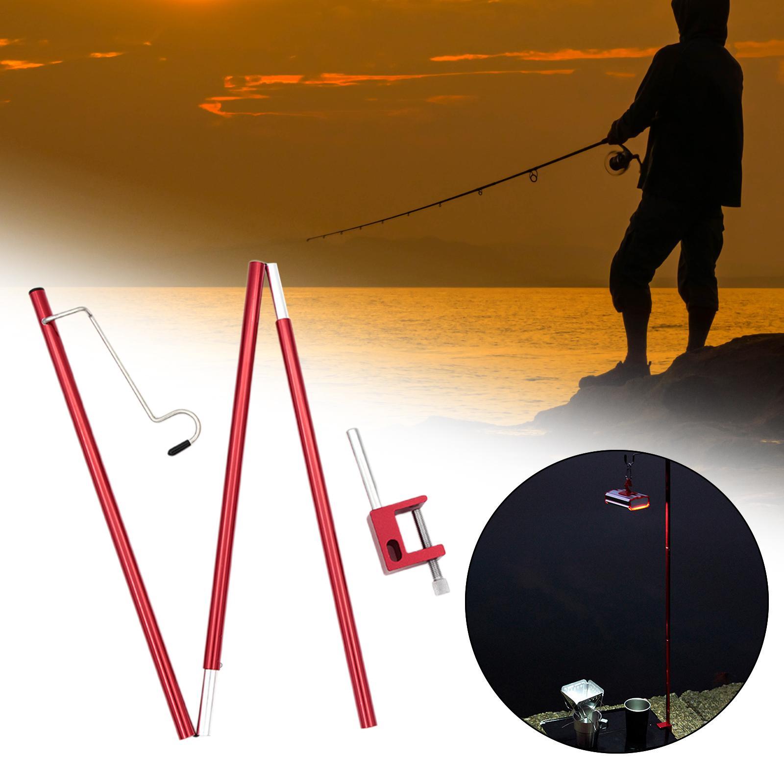 Folding Lantern Stand for Camping, 37in Lightweight Aluminum Alloy Outdoor Lantern Pole Hanger